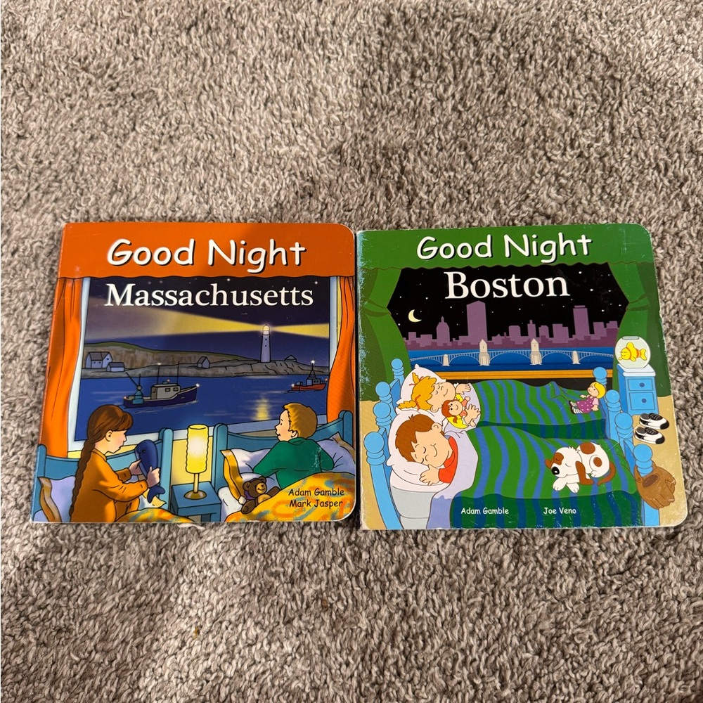 Good Night Boston Good Night Massachusetts board book bundle kids children’s